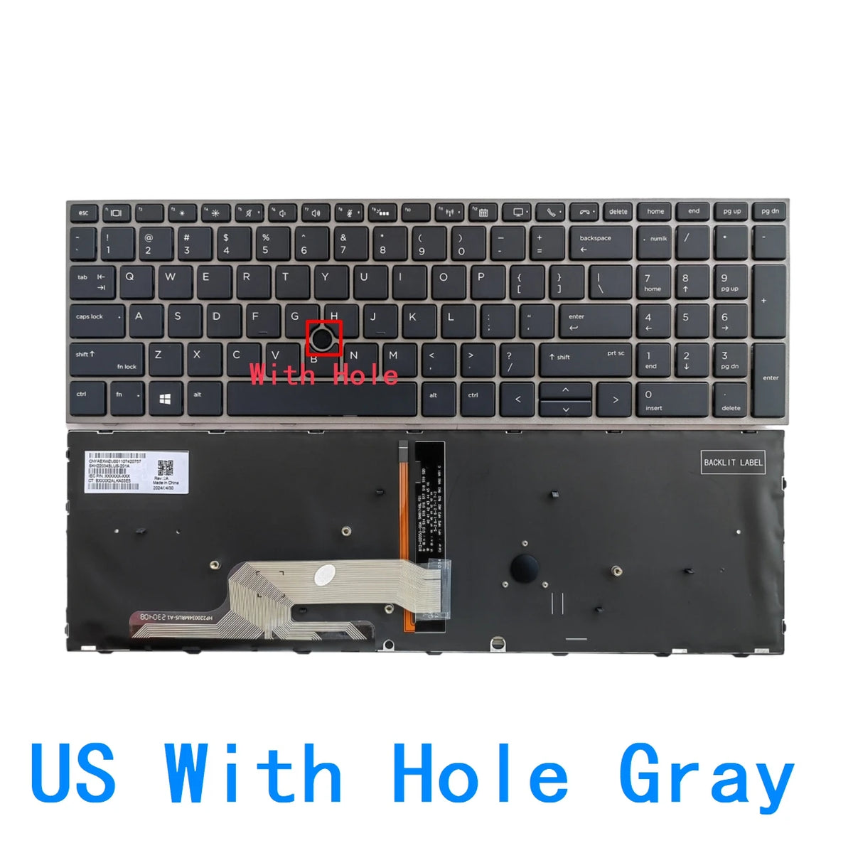 New US Spanish Language  Backlit Keyboard For HP ZBOOK 15 G5 /15 G6 / 17 G5 Mobile Workstati Notebook PC Replacement Keyboard  HP laptop repair parts