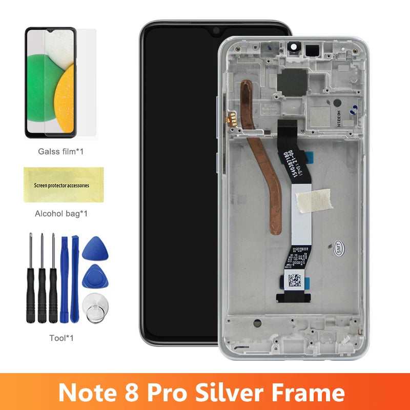 Screen for Xiaomi Redmi Note 8 Pro M1906G7I Lcd Display Digital Touch Screen with Frame for Xiaomi Redmi Note 8 Replacement Xiaomi phone repair parts