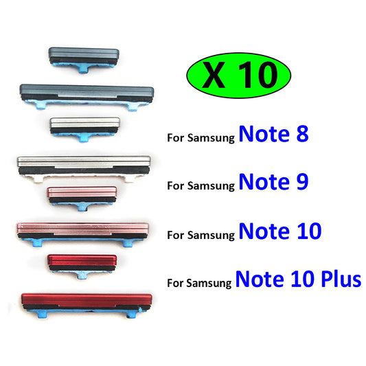 10Pcs/Lot, New For Samsung Note 8 9 10 Plus Side Power Key + Volume Button Replacement Parts Samsung phone repair parts