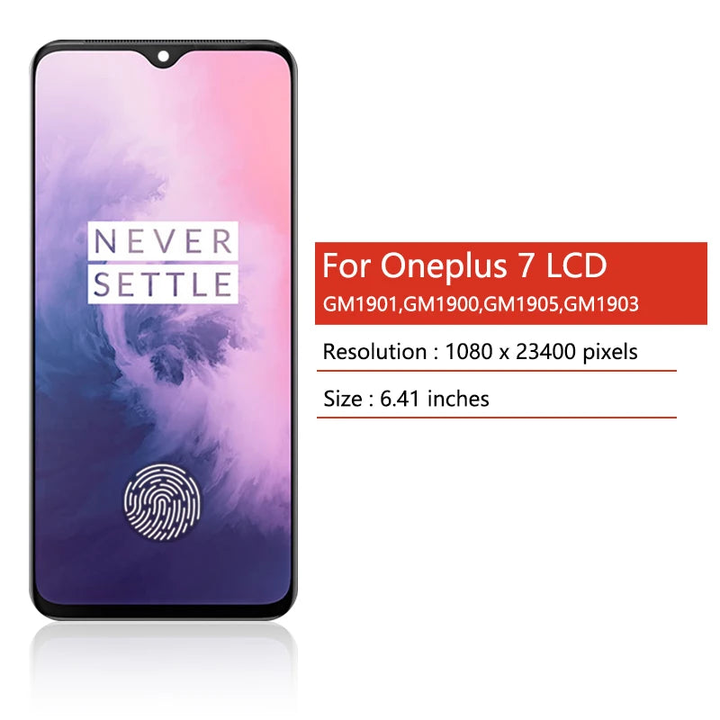 6.41''AMOLED For OnePlus 7 1+7 LCD Display Touch Screen Digitizer Assembly GM1901 GM1900 GM1905 GM1903 Display Replacement  OnePlus phone repair parts