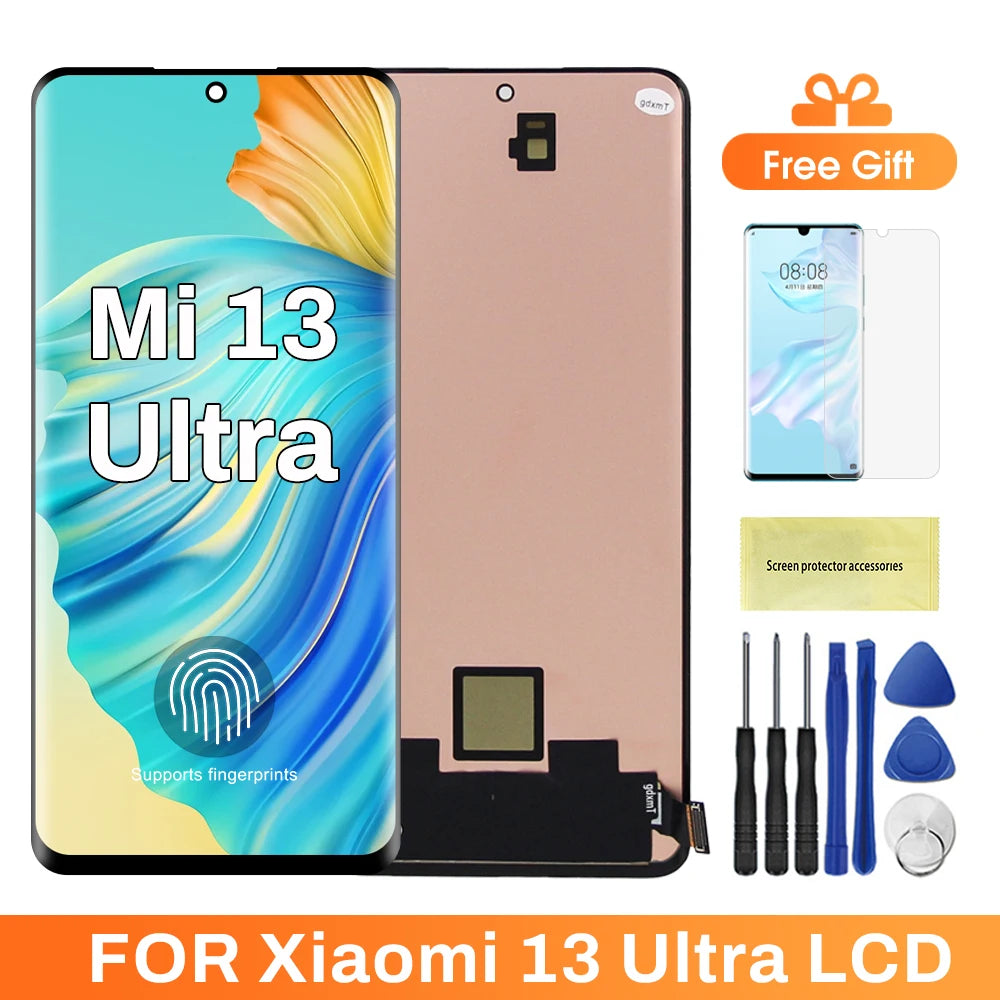 OLED For Xiaomi 13 Ultra 2304FPN6DC 2304FPN6DG LCD Display Touch Screen Digitizer For Xiaomi 13 Ultra Replacement Parts Xiaomi phone repair parts