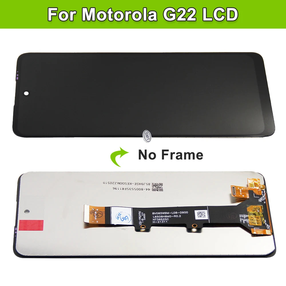 Screen for Motorola Moto G22 XT2231-2 Lcd Display Digital Touch Screen with Frame Assembly for Moto G22 Screen Replacement Motorola phone repair parts