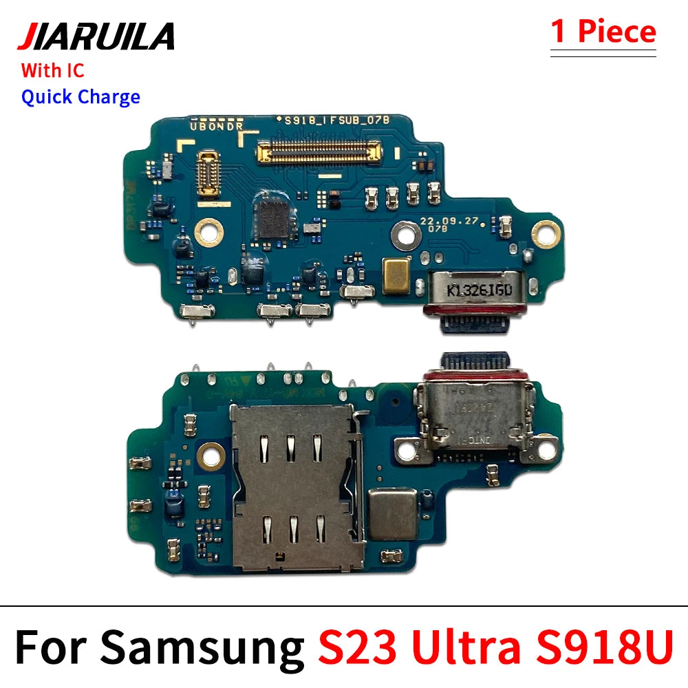 New USB Charger Dock Connector Charging Port Microphone Flex Cable For Samsung S21 S22 S23 S24 S25 Plus Ultra S21 Fe 5G S921U Samsung phone repair parts