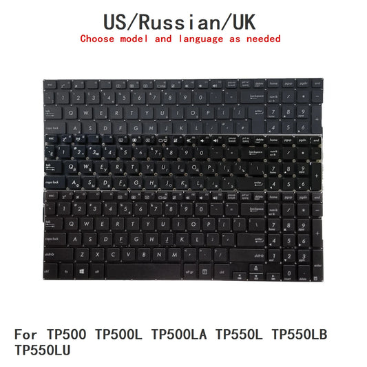 New US Russian UK Language  Keyboard For ASUS TP500 TP500L TP500LA TP550L TP550LB TP550LU Notebook PC Replacement Keyboard ASUS laptop repair parts