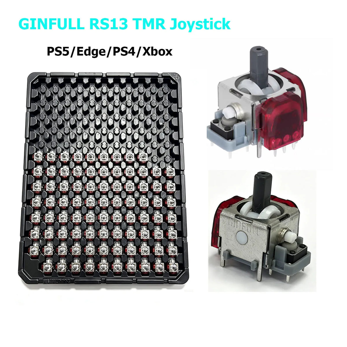 50PCS/Lot GINFULL TMR Joystick For PS5/Edge Controller RS13 Angle TMR Electromagnetic 3D Analog Sensor Thumbstick for Xbox PS4  Game console repair parts