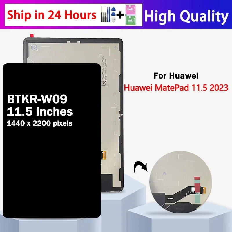 New for Huawei MatePad 11.5 2023 LCD Display Touch Screen Digitizer Assembly  BTK-AL09 W09 W00 W10 Display Replacement Tablet repair parts