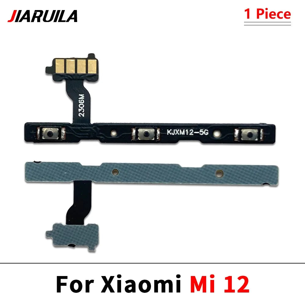 10Pcs, Volume Button Power Switch On Off Button Flex Cable For Xiaomi Mi 11 11T 12 12T 12s 13 14 Pro Lite 12s Ultra  Xiaomi  Xiao mi phone repair parts