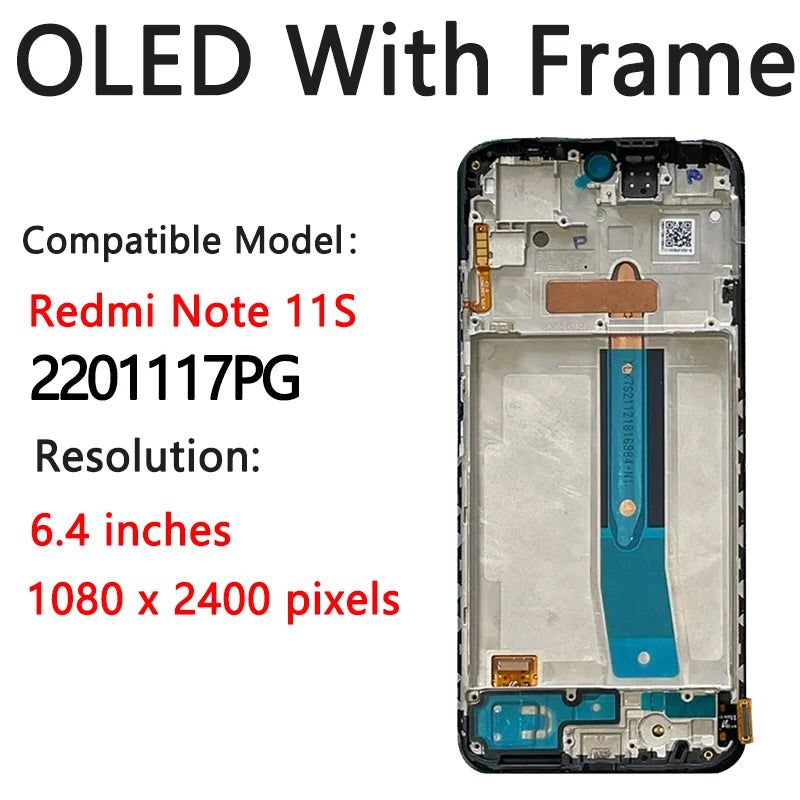 Tested LCD For Xiaomi Poco M4 Pro 4G LCD Display Touch Screen Panel For Poco M4 Pro M4Pro 2201117PI 2201117PI 2201117PG LCD Xiaomi phone repair parts