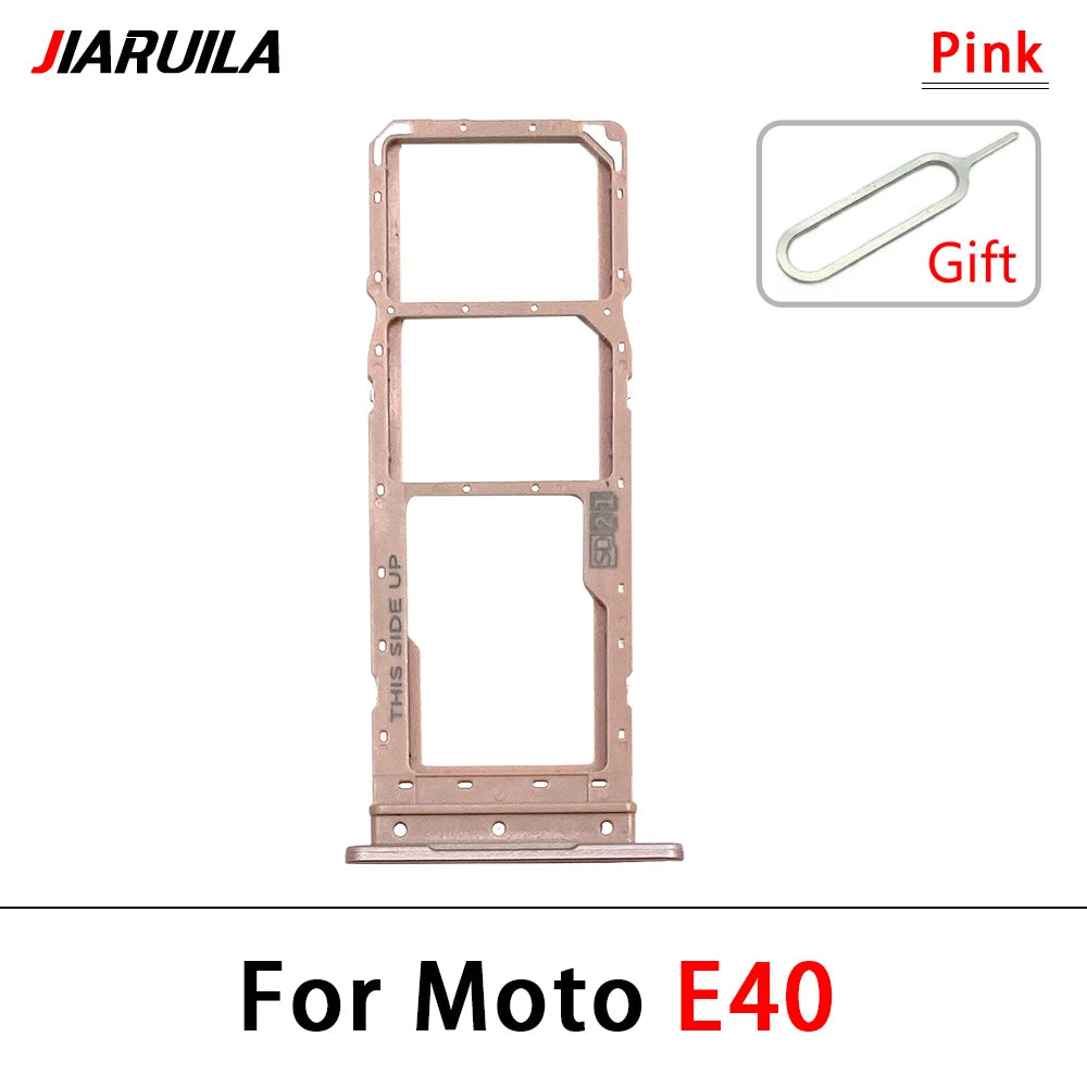 New SiM Tray For Moto E6 Play E6s E7 Plus E7i Power E20 E40 SIM Card Slot SD Card Tray Holder Adapter Motorola phone repair parts