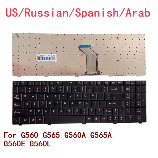 New US Russian Spanish Arab Laptop Keyboard For Lenovo G560 G565 G560A G565A G560E G560L Notebook PC Replacement Lenovo laptop repair parts