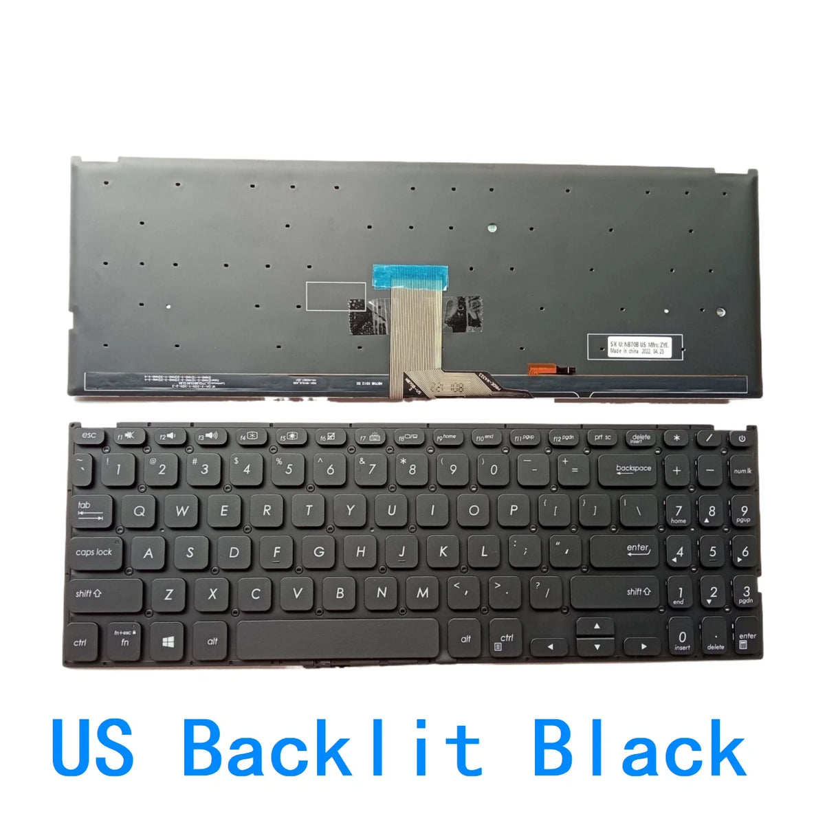 New US Russian Spanish Laptop Backlit Keyboard For ASUS Vivobook X512 X512D X512DA X512F X512FA X512U X512UA X512UB ASUS laptop repair parts