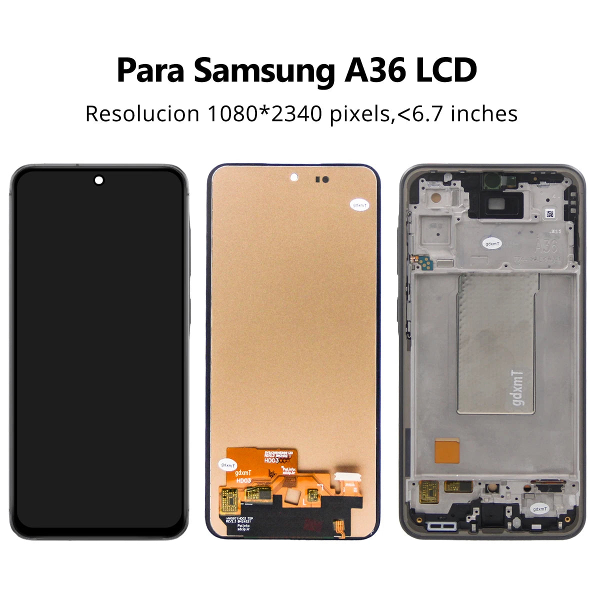 For Samsung A36 5G LCD Display Touch Screen Digitizer with Frame Compatible with SM-A366E, SM-A366B, SSM-A366U Assembly Samsung phone repair parts