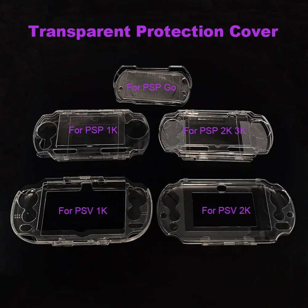 Clear Crystal Protective Case Hard Shell for PS Vita PSV 1000 2000 PSP Go Transparent Protection Cover For PSP1000 2000 3000 Game console repair parts