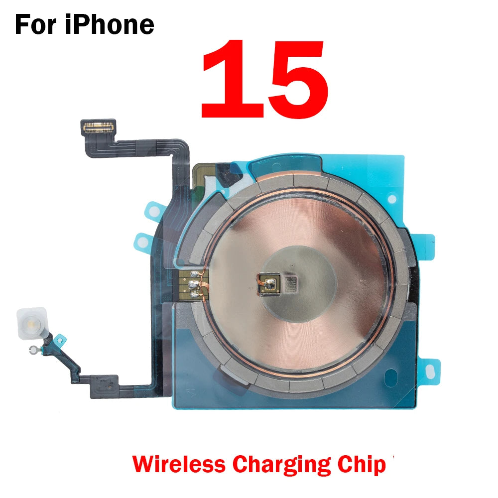 Wireless Charging Coil NFC Antenna Replacement With Led Flash Light Flex Cable For iPhone  15  Plus 16 Pro  Max Parts iPhone phone repair parts