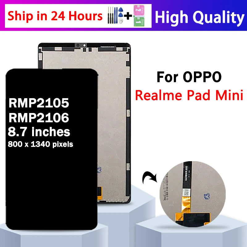 8.7"Tablet LCD For Oppo Realme Pad Minin LCD Touch Screen Digitizer Assembly RMP2105 RMP2106 Display Repair Parts  Oppo phone repair parts