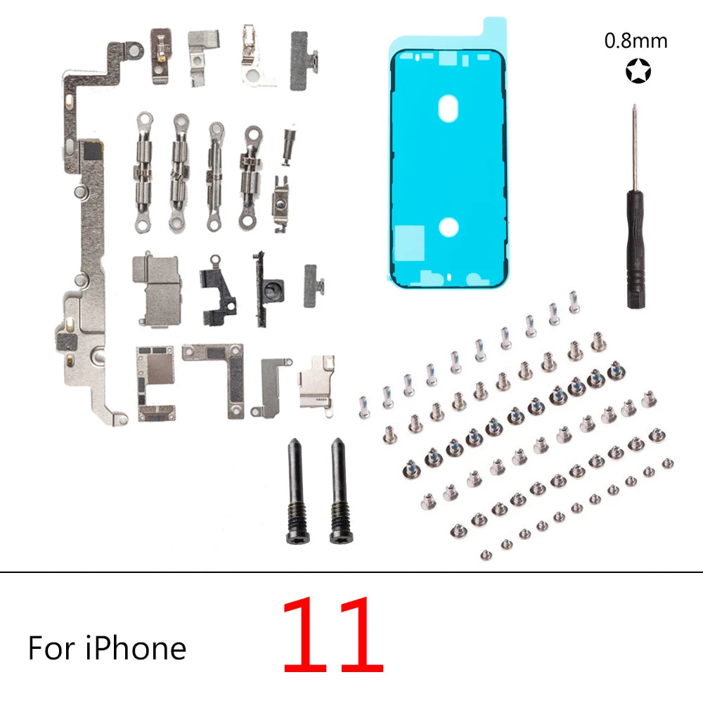 1set Inner Accessories For iPhone  11 12 13 Pro X XR XS Max mini Inside Small Metal Parts Holder Bracket Shield Plat iPhone phone repair parts