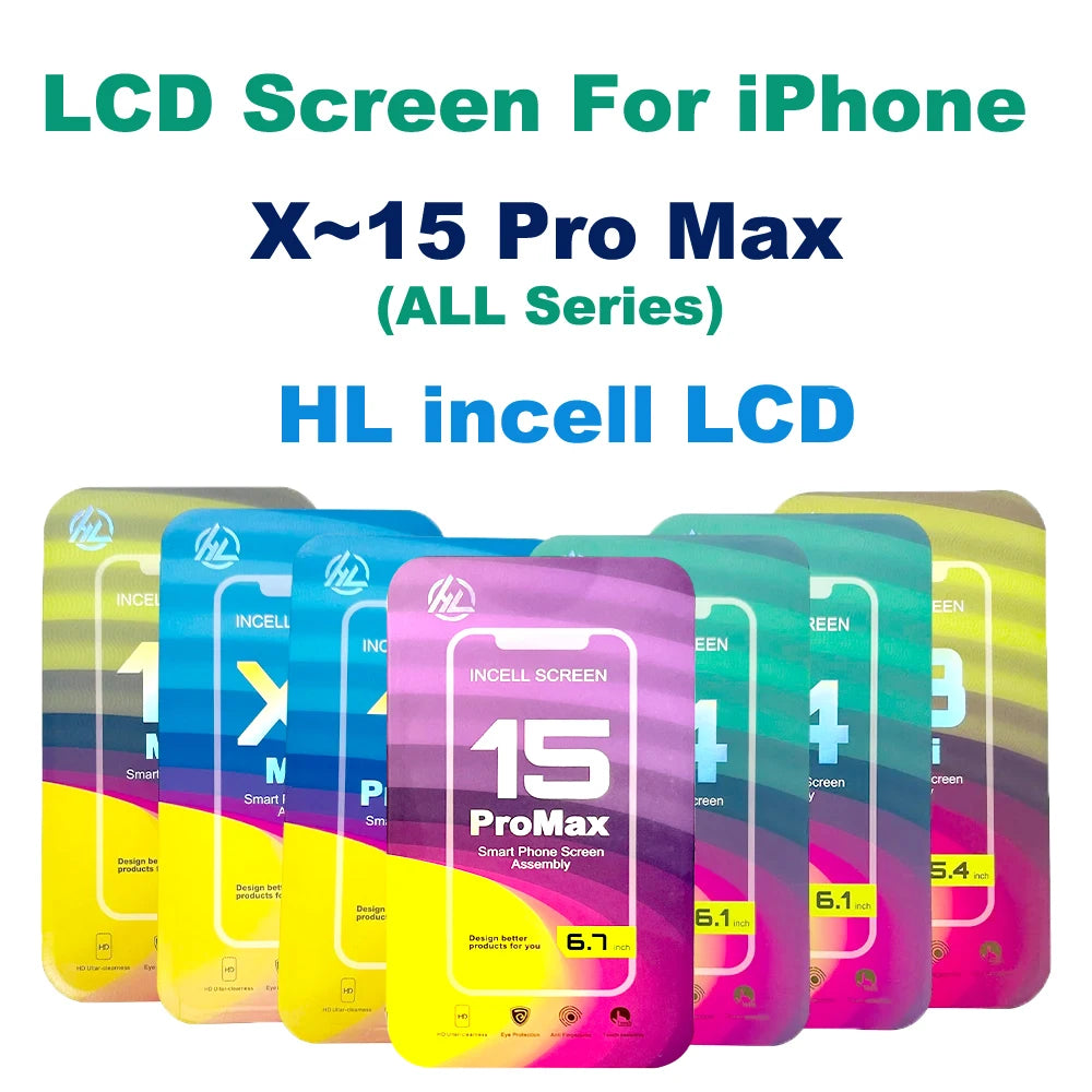 HL LCD Screen For iPhone 16 Pro Max LCD For X XS 11 12 13 14 15 Plus 17 Pro Max XR LCD Display 3D Touch Screen Replacement Parts iPhone phone repair parts