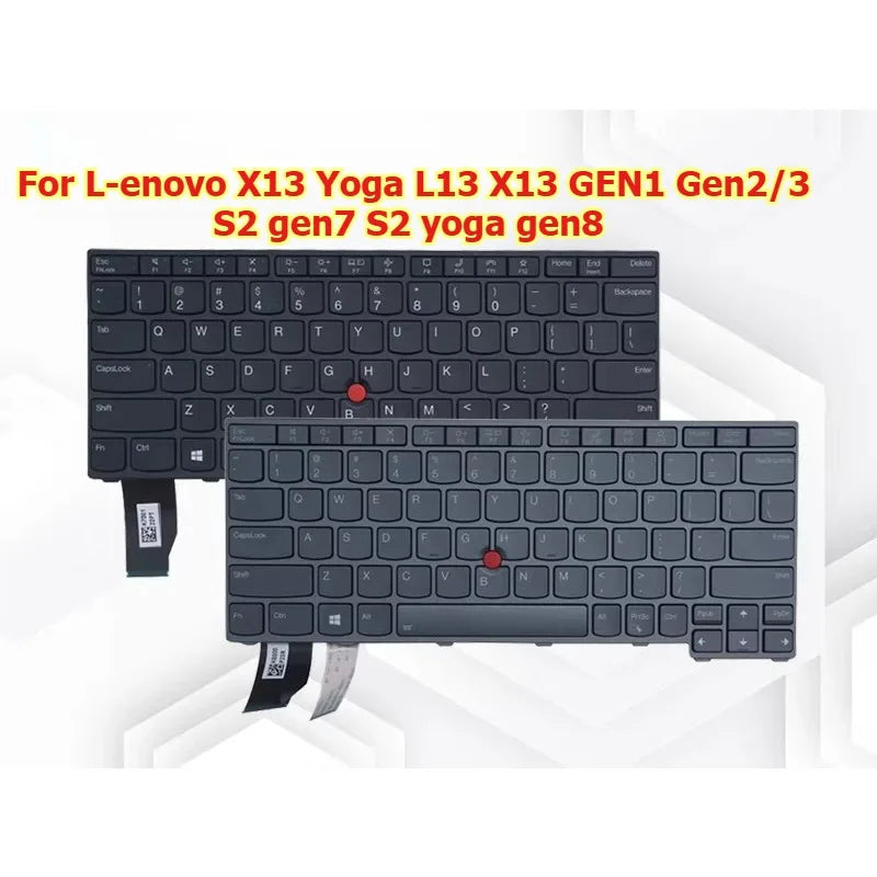 Keyboard for Lenovo Thinkpad X13 Yoga L13 X13 GEN1 Gen2/3 S2 gen7 S2 yoga gen8  laptop keyboard replacement Lenovo laptop repair parts