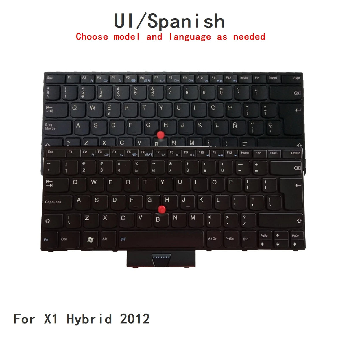 New UI Spanish Language  Backlit Keyboard For Lenovo Thinkpad X1 Hybrid 2012 Notebook PC Replacement Keyboard Lenovo laptop repair parts