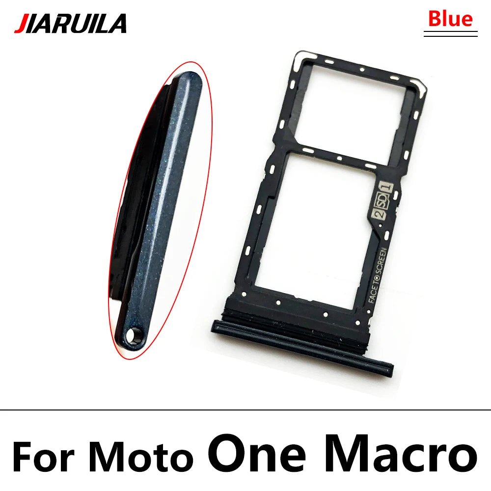 10Pcs,  SiM Tray For Motorola Moto One Macro Action Zoom Hyper Fusion Plus SIM Card Tray Slot Holder Replacement Parts Motorola phone repair parts