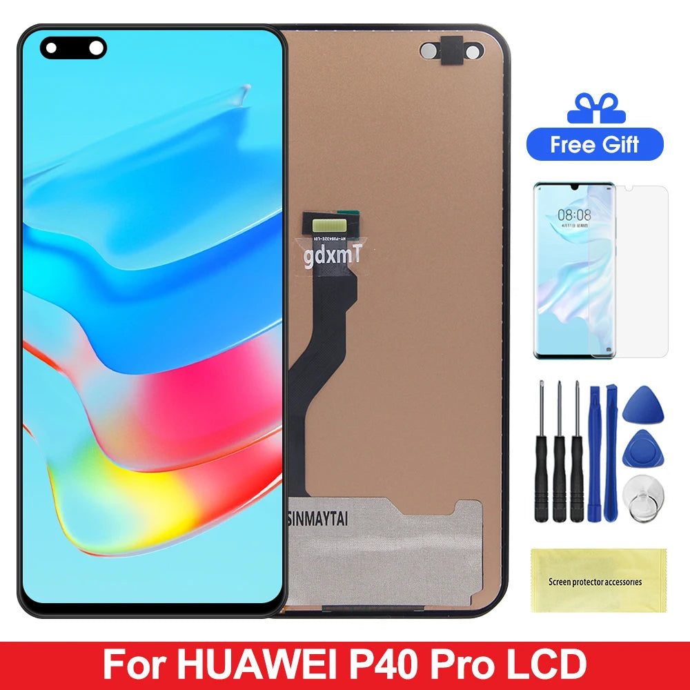 6.58'' TFT For Huawei P40 Pro ELS-N04,ELS-NX9 ELS-N29 LCD Screen Touch Digitizer For huawei P40 Pro LCD Display Assembly Parts HUAWEI phone repair parts