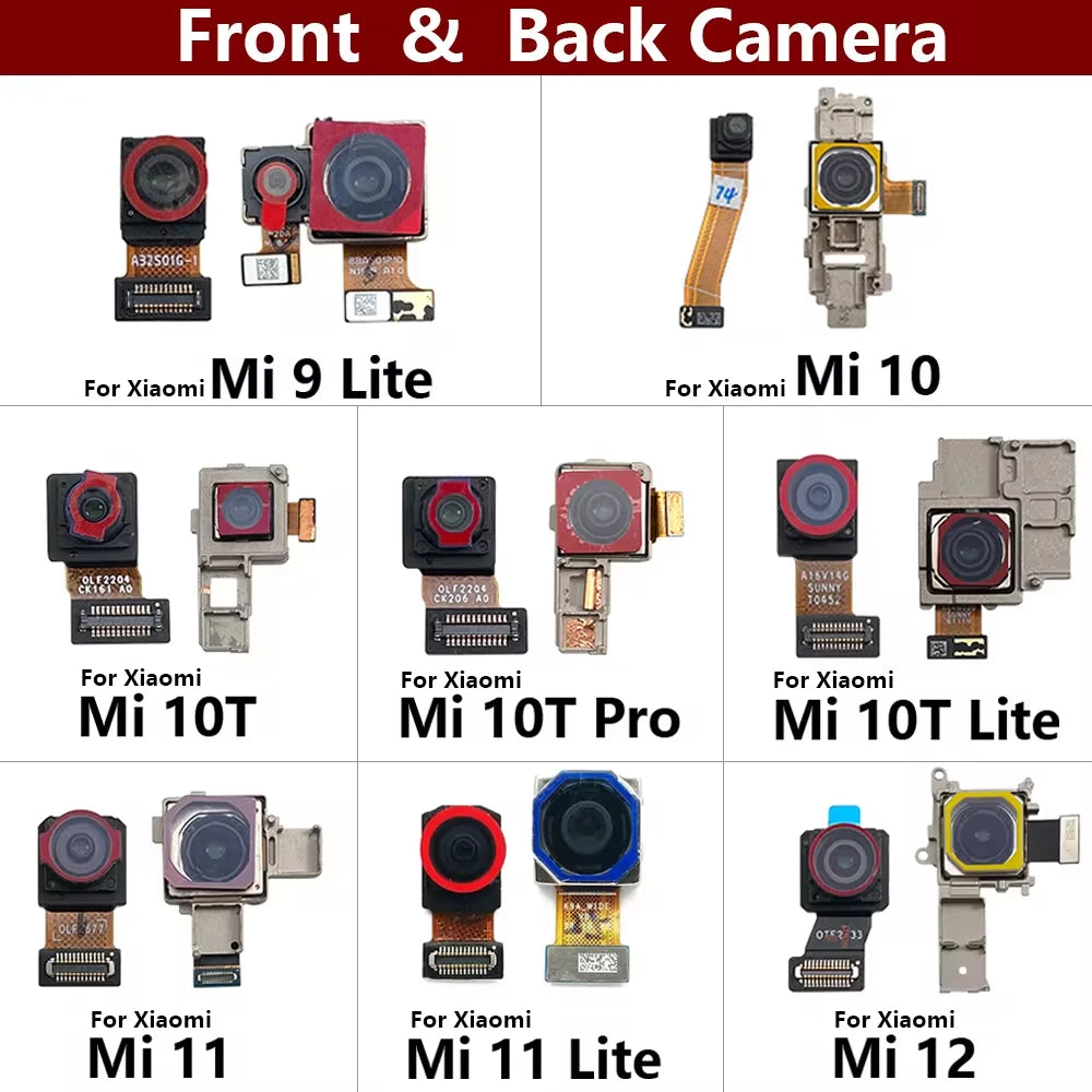 New For Xiaomi Mi 9 10 10T 11 12 Pro Lite Rear Camera Foam Front Back Camera Flex Cable Replacement Parts  Xiaomi  Xiao mi phone repair parts
