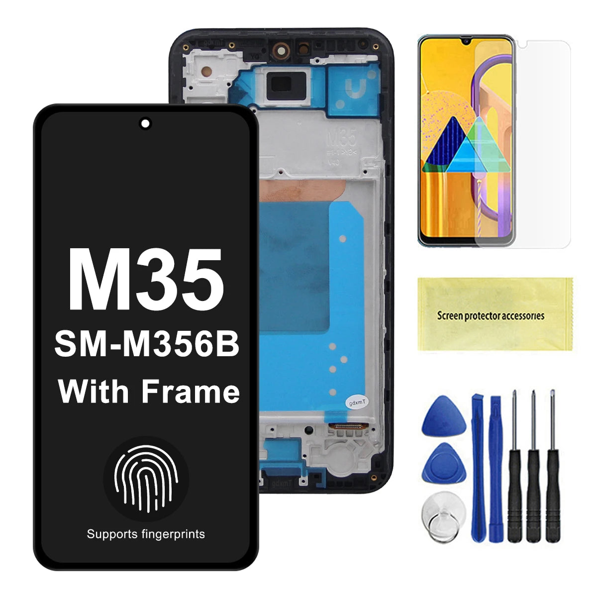 OLED/TFT For Samsung M35 LCD Display Touch Screen Digitizer Assembly Replacement SM-M356B, SM-M356B/DS M35 5G LCD Screen Samsung phone repair parts