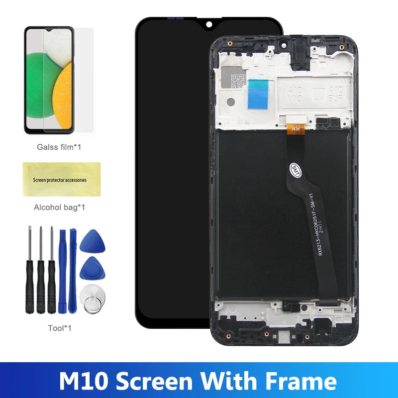 6.2" Screen for Samsung Galaxy A10 A105 A105F A105G A105M Lcd Dispaly Touch Screen with Frame for Samsung Galaxy M10 M105 M105F Samsung phone repair parts
