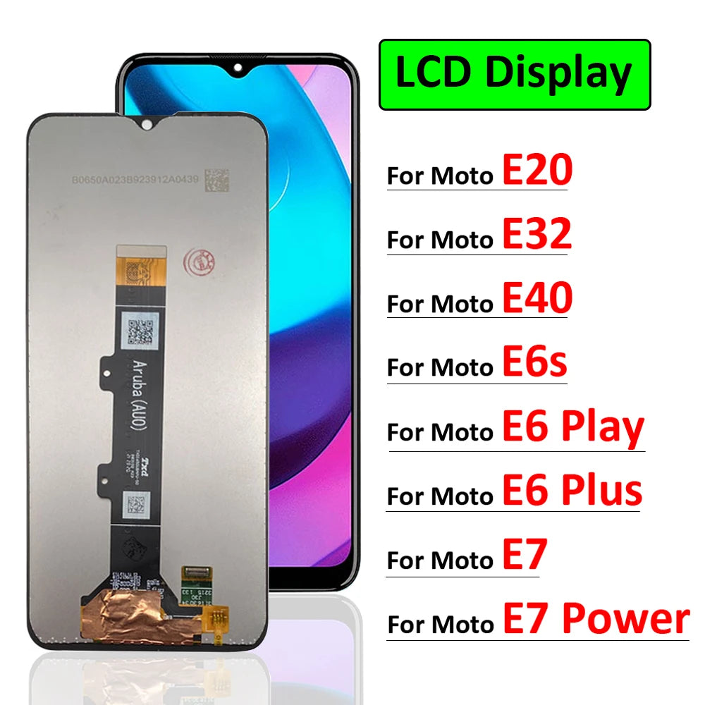 New For Motorola Moto E6 Play Plus E6s E7 Power E20 E32 E40 LCD Display Touch Screen Digitizer Assembly LCD Display Motorola phone repair parts