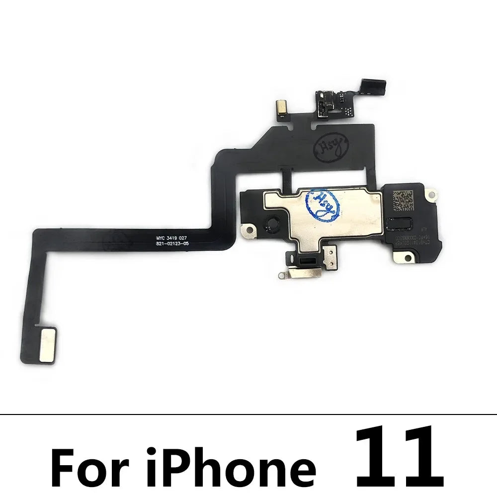 New Ear Speaker Earpiece Flex For iPhone X XR XS 11 12 Pro Max Mini Proximity Light Sensor Flex Cable Replacement Parts iPhone phone repair parts