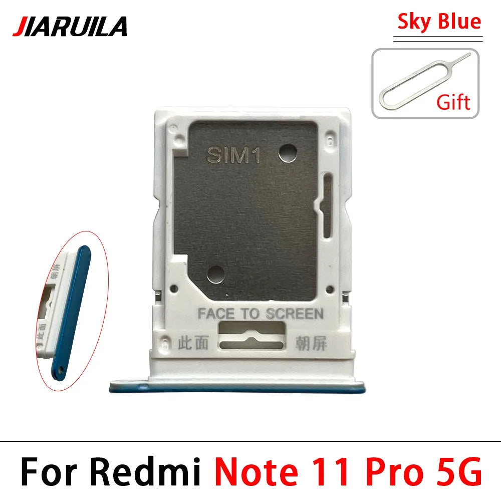 SIM Card Tray Slot Holder Adapter Accessories For Xiaomi Redmi Note 11 11s Pro Plus 4G 5G  Xiaomi  Xiao mi phone repair parts