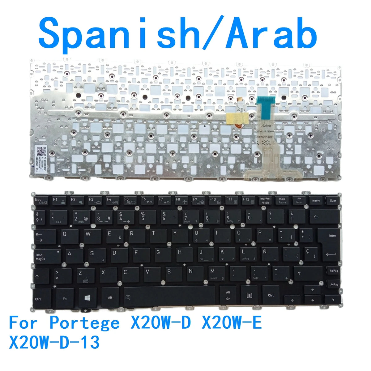 New Spanish Arab Language  Backlit Keyboard For Toshiba Portege X20W-D X20W-E X20W-D-13 Notebook PC Replacement Keyboard