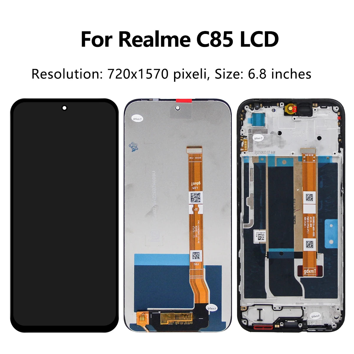 6.8" For OPPO Realme C85 RMX5253 LCD Display Touch Screen Digitizer For OPPO Realme C85 LCD Assembly Replacement Parts OPPO phone repair parts