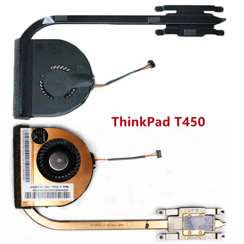 Original For Laptop Lenovo Thinkpad T450 T450i Cooling Fan Heatsink Radiator 04X5942 04X5944 00HT597 01AW558 01AW559 01AW560  Lenovo laptop repair parts