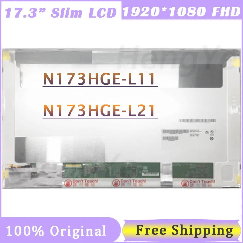 17.3" Laptop LCD Screen N173HGE-L21 N173HGE-L11 LTN173HT01 B173HW01 B173HW02 HSD173PUW1 LP173WF1 FHD 1920X1080 Matte Replacement