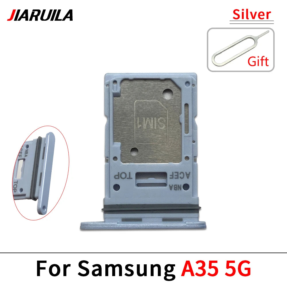 10Pcs, New For Samsung A15 A25 A35 A55 4G 5G SIM Card Slot SD Card Tray Holder Adapter Samsung phone repair parts