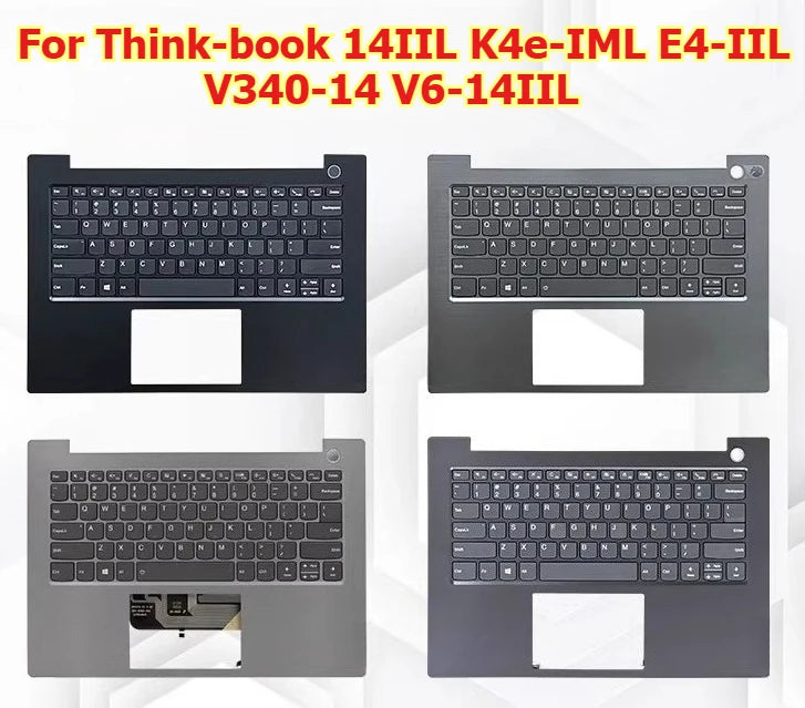Upper case keyboard for Lenovo ThinkBook 14IIL K4e-IML E4-IIL V340-14 V6-14IIL c shell cover topcase palmrest keyboard Lenovo laptop repair parts
