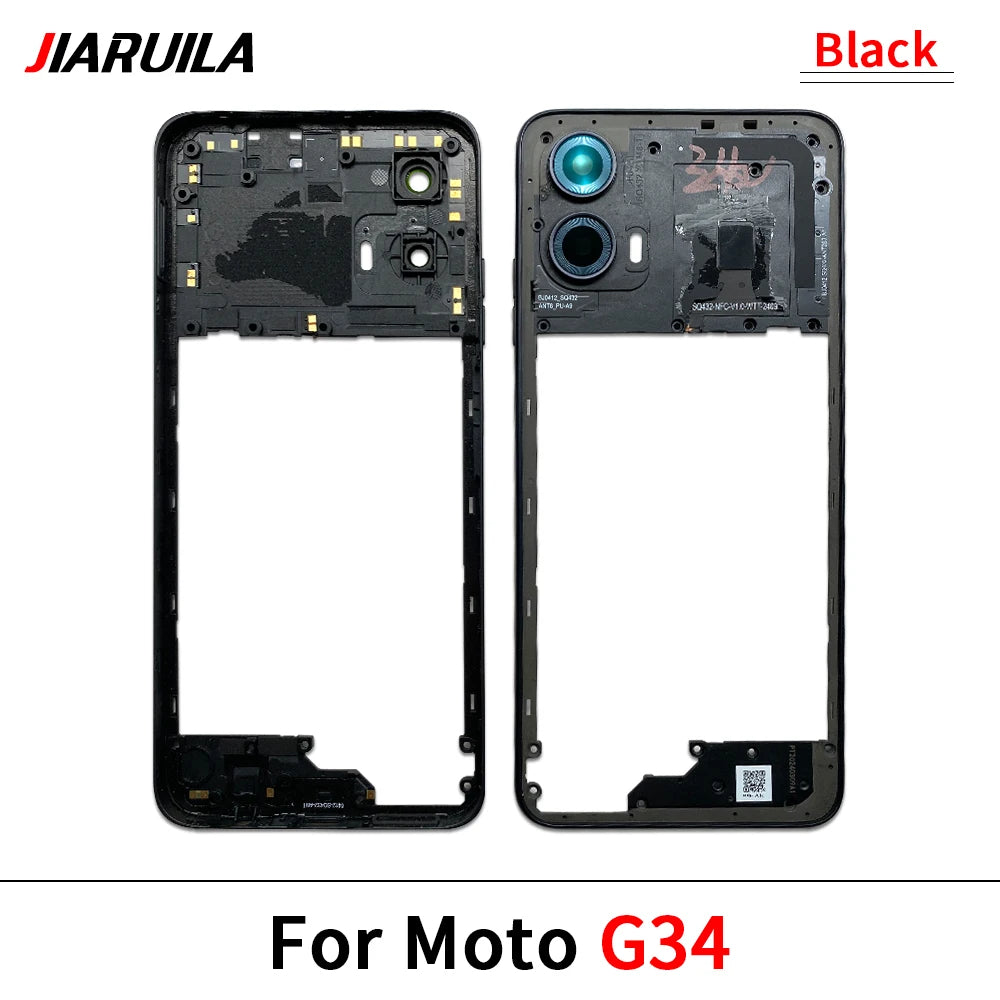 New Middle Frame For Motorola Moto G04 G14 G24 G34 G54 G84 Door Housing Bezel Repair Parts Motorola phone repair parts