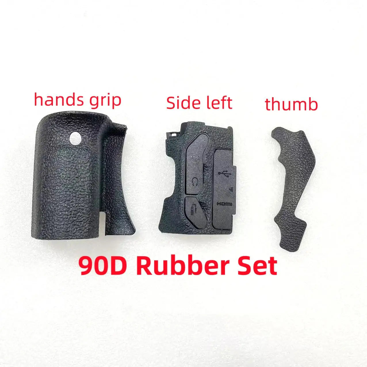 New Camera Body Rubber for Canon EOS 90D 90d Hands Grip Side Left Cover Thumb Rubber Replacement Repair Parts Digital Camera repair parts