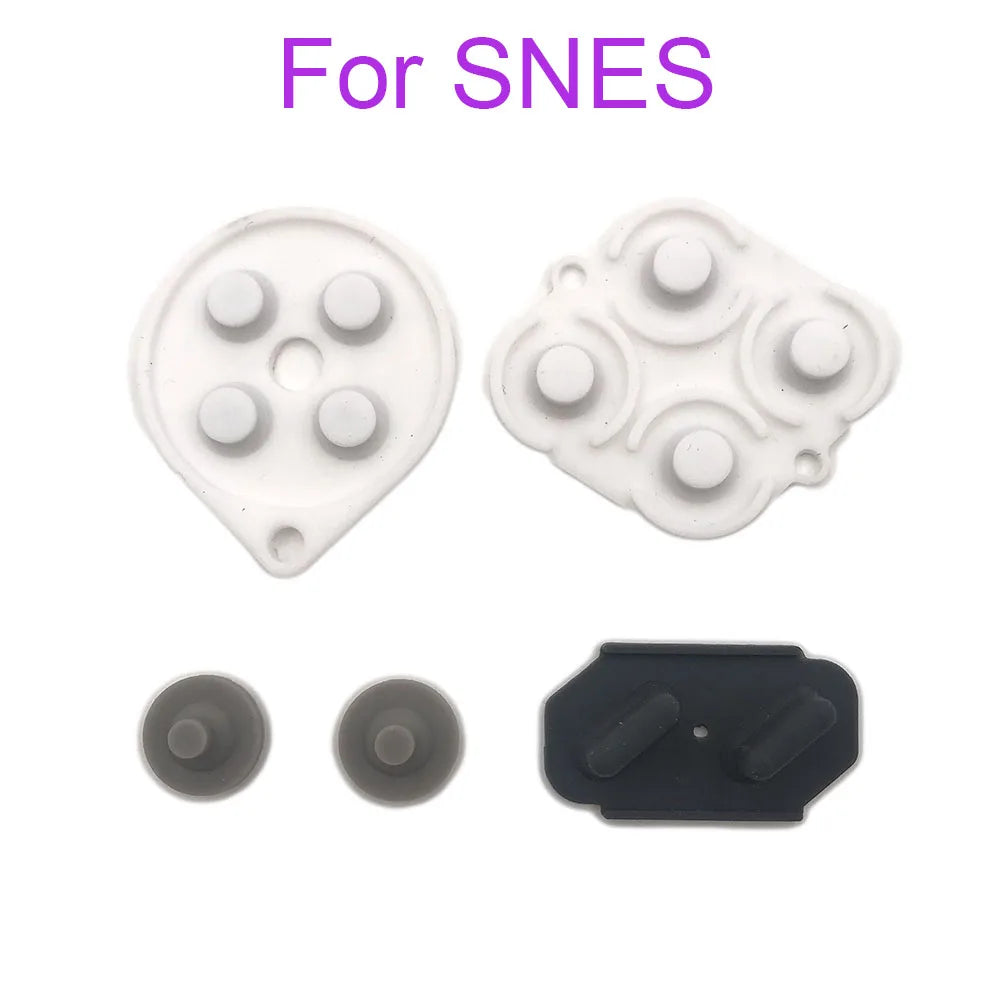 1-10set Conductive Rubber Pad For SNES Replacement Silicone Pad Membrane Buttons Contacts Gasket Repair Game console repair parts