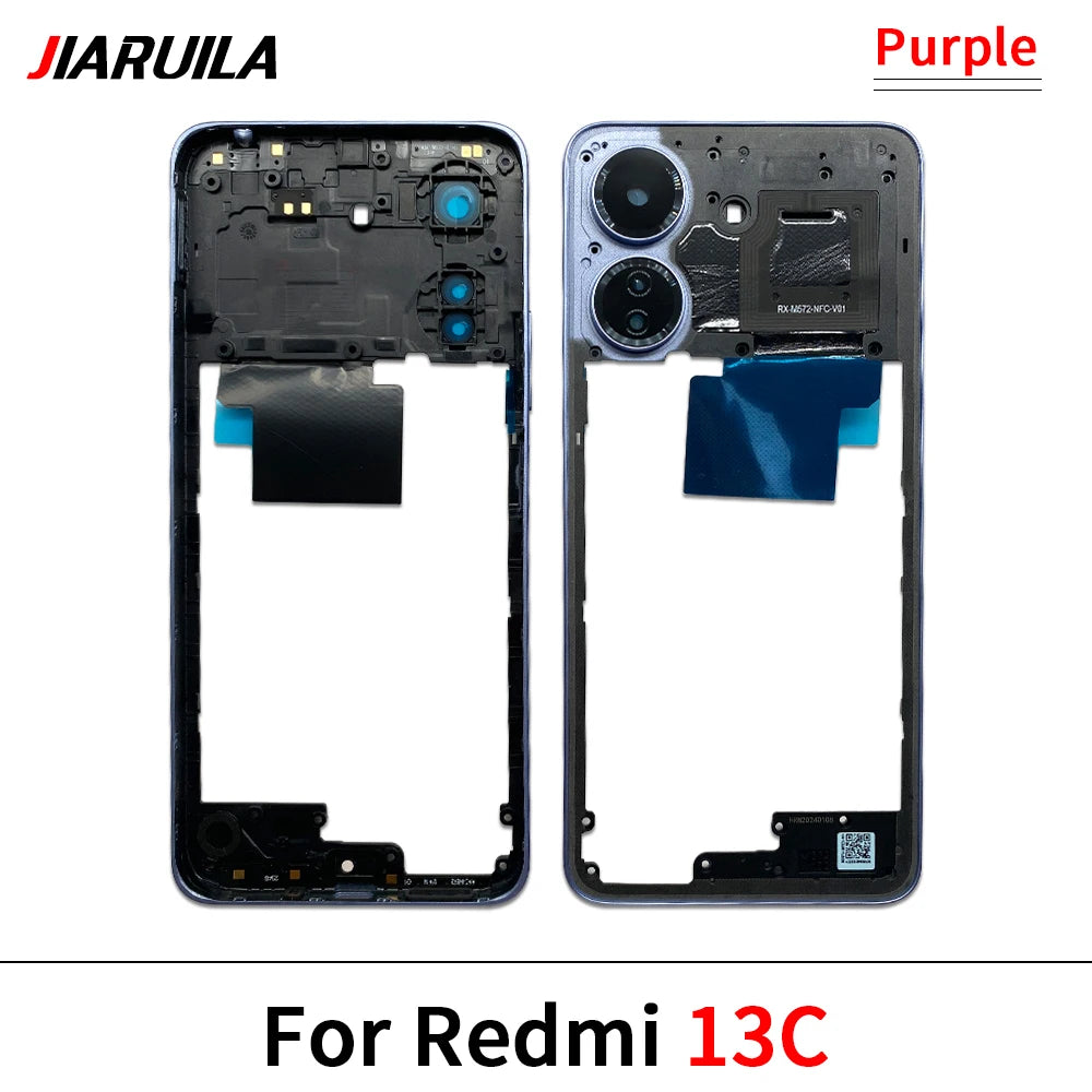 New Middle Frame For Xiaomi Redmi 12 13 13C 14C 4G 5G Door Housing Bezel Repair Parts Xiaomi  Xiao mi phone repair parts