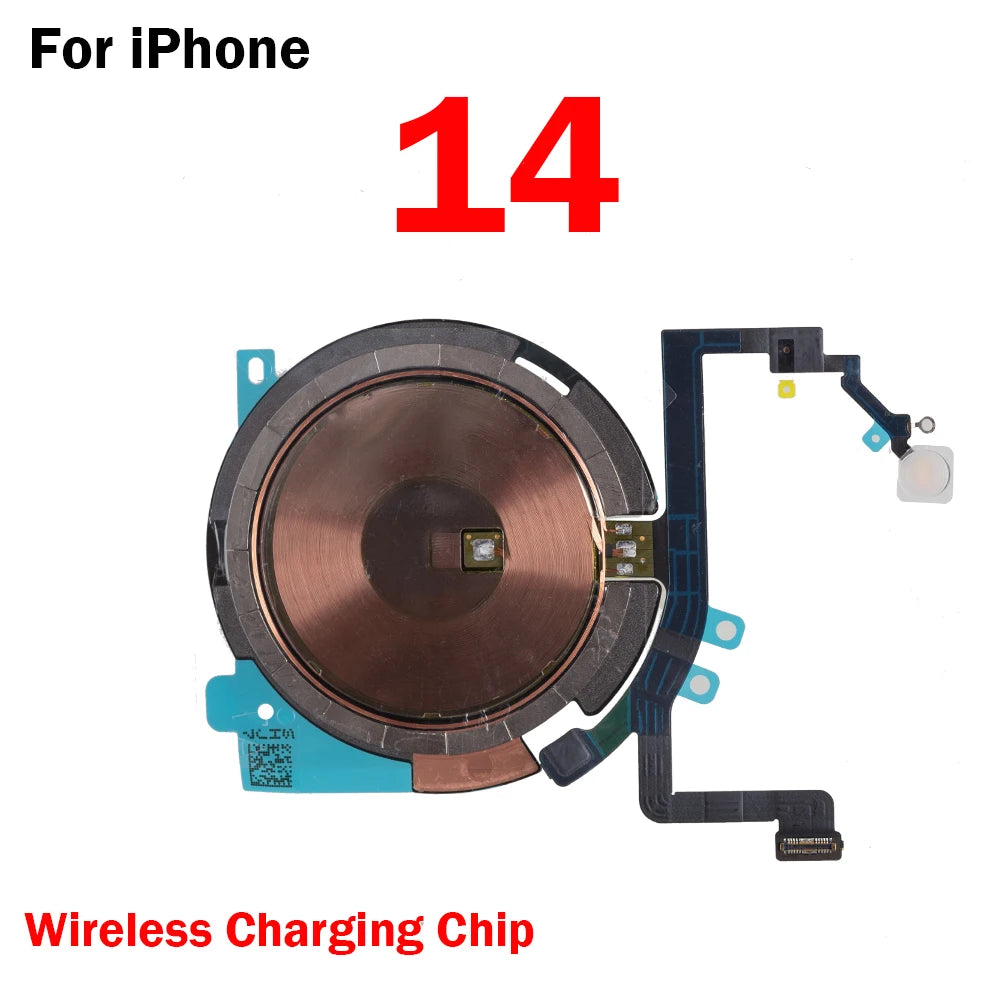 1pcs Wireless Charging Coil Flex Cable for iPhone 15 14 Plus 12 13 Pro Max Charger Panel Sticker WPC Pad Chip Volume Tape Parts iPhone phone repair parts