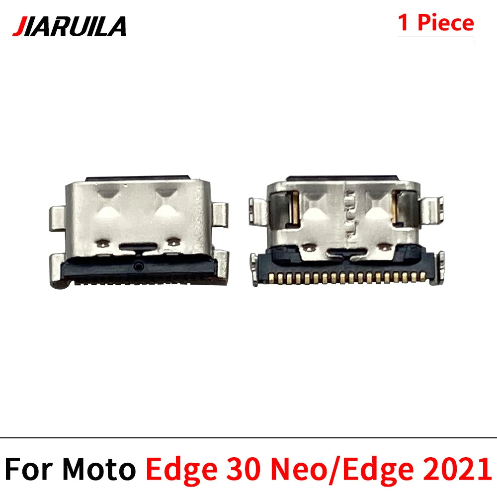 100Pcs, USB Charging Charge Charger Connector Port For Moto Edge 20 30 40 50 Neo E6 E6s E7 E13 E14 E20 E30 E32 E22 Plus Play Motorola phone repair parts