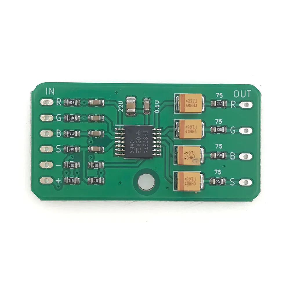 For PC Engine Video Amplifier Board For PCE TurboGrafx-16 THS7374 RGB Amplifier Module Game console repair parts
