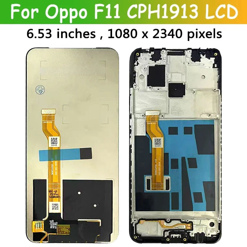 Tested For OPPO F11 LCD CPH1913 Display Touch Screen Assembly Digitizer For OPPO F11 Pro F11Pro CPH1969 LCD Oppo phone repair parts Realme phone repair parts