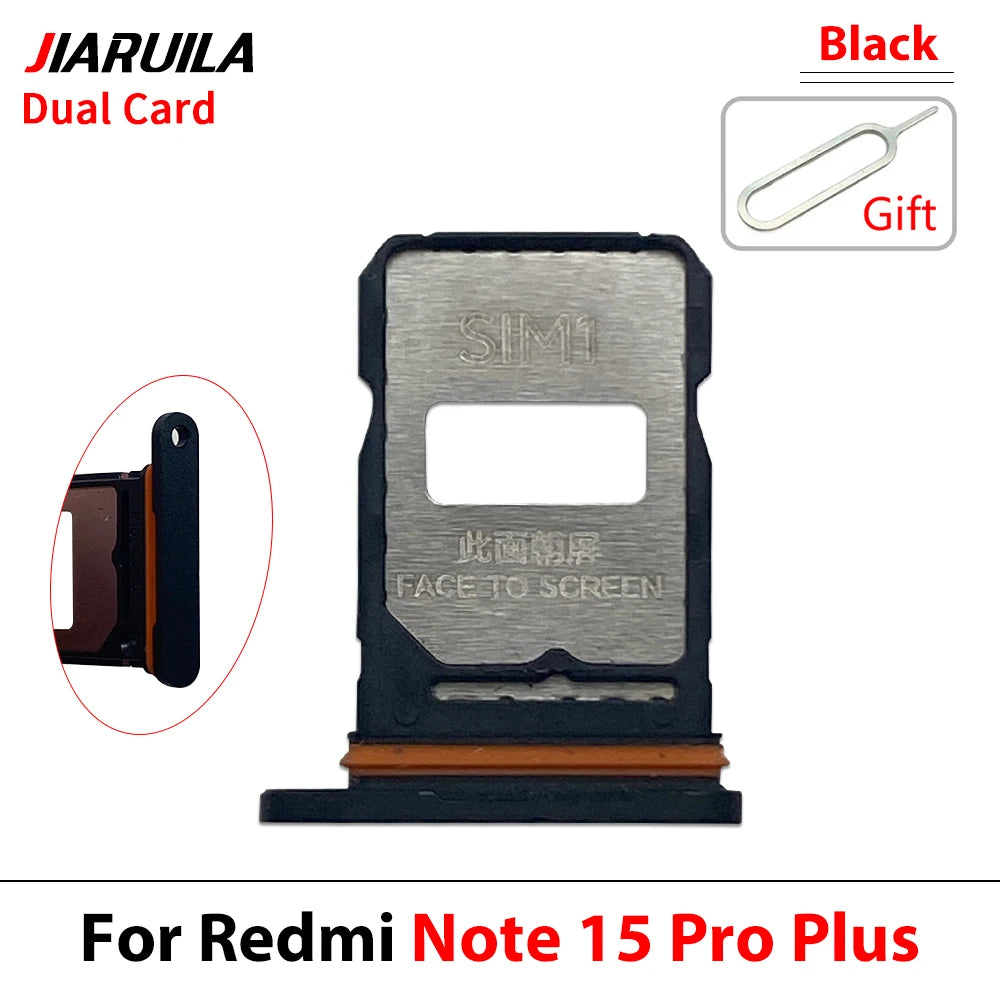 SIM Card Tray Slot Holder Adapter Accessories For Xiaomi Redmi Note 15 Pro Plus 4G 5G Xiaomi  Xiao mi phone repair parts
