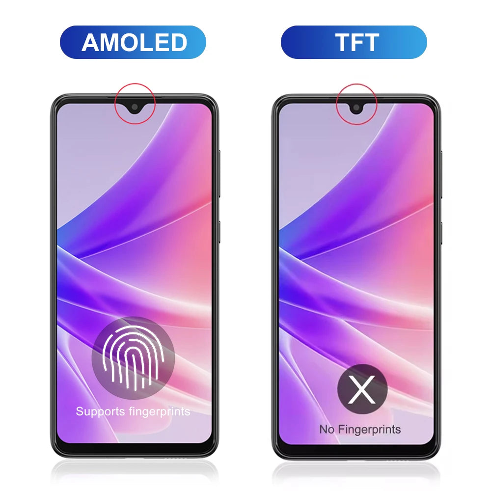 Amoled Screen for Samsung Galaxy A33 5G A336 A336B A336E Lcd Display Digital Touch Screen With Frame for Samsung A33 5G Samsung phone repair parts