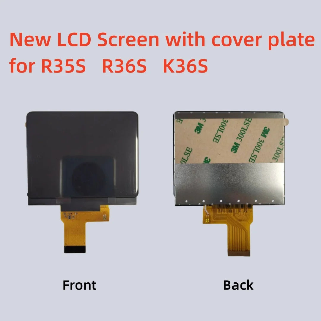 New 3.5-inch LCD Screen Display for R35S R36S Game Console HL-PGDM035HD-C-V2 Replacement Part - with Cover Plate Game console repair parts