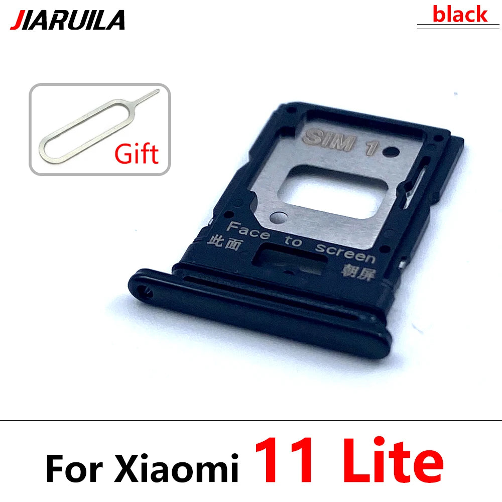 New SIM Card Slot SD Card Tray Holder Adapter For Xiaomi Mi 11 11T Mi11 Pro Lite Replacement Parts Black Blue Silver Xiaomi  Xiao mi phone repair parts