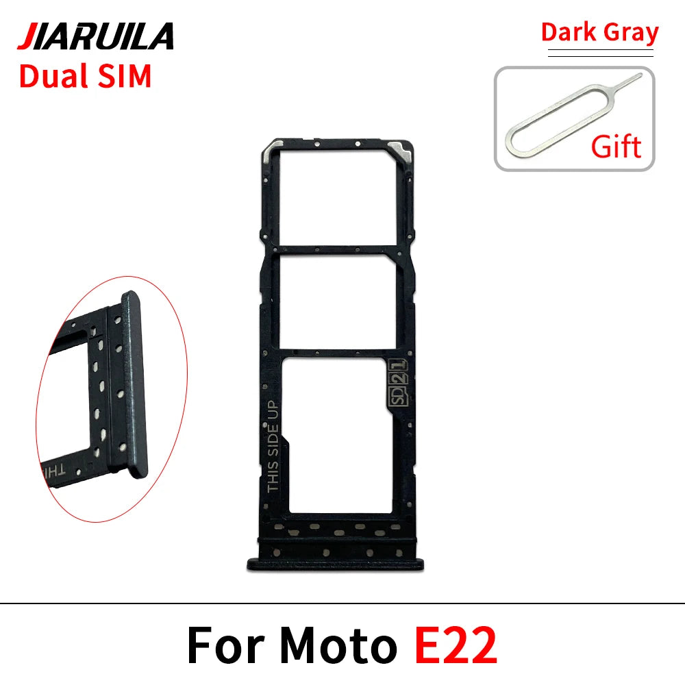 10Pcs, SIM Card Tray Slot Holder Adapter Accessories For Motorola Moto E13 E32 E22 E22i Motorola phone repair parts